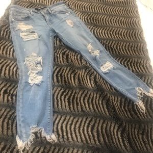 Express Distressed Ripped ankle Legging 0P Jeans